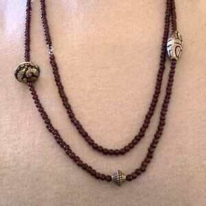 Garnet and Silver Necklace